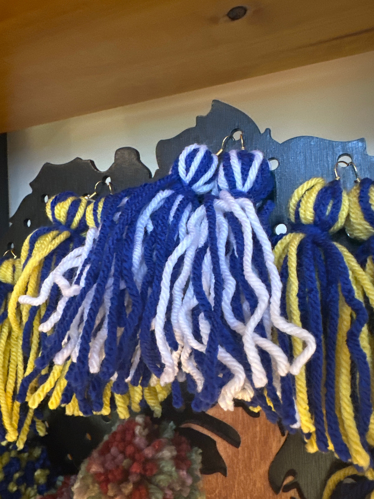 Blue and White Tassels-in person shopping only